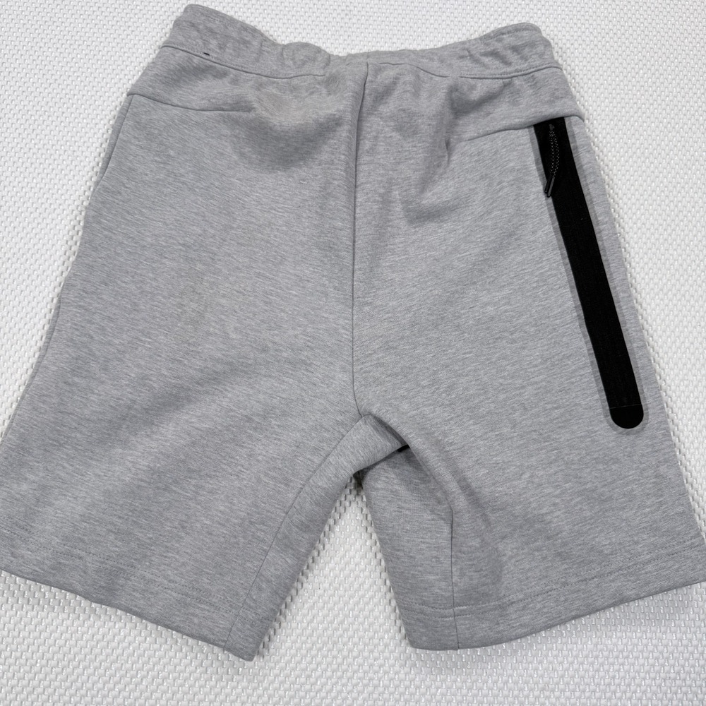 Nike Tech Fleece Men's XS Gray Shorts Heather Black Swoosh Drawstring 18" - Picture 6 of 7